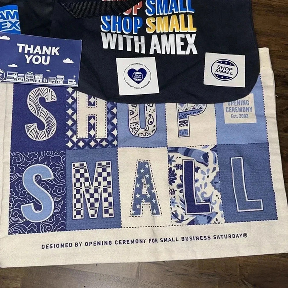 SHOP SMALL BUSINESS SATURDAY Bundle 7 Bags, 1 Card, 12 Stickers, Window Clings - Picture 8 of 16